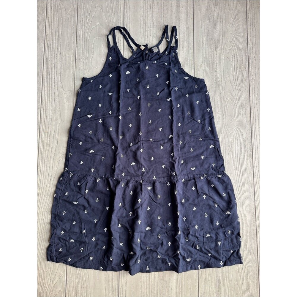 Roxy girls navy nautical dressw/ anchors, sleeveless summer dress. Girls size 16